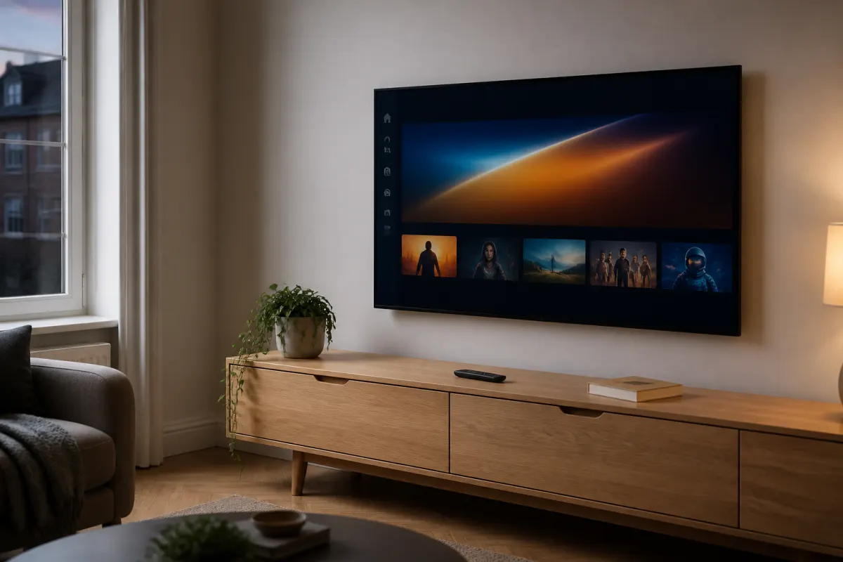 Living room TV ready for Mekoflix setup
